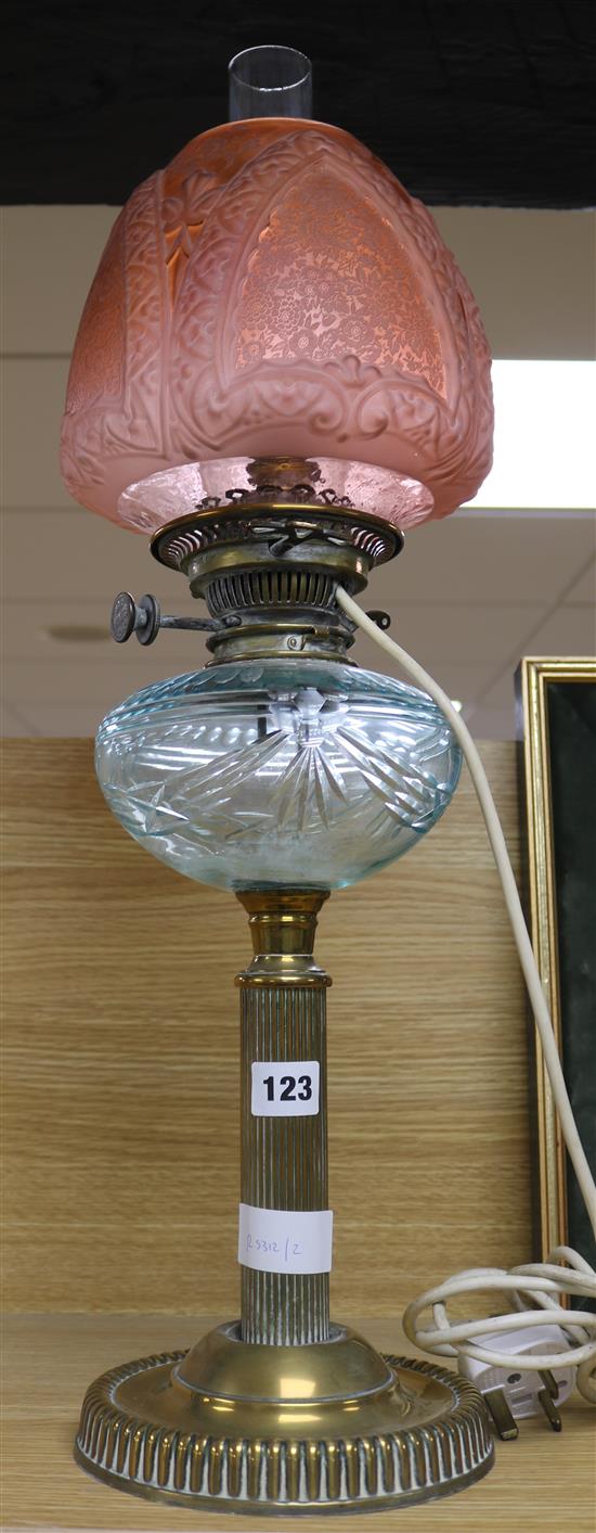 A Victorian table lamp